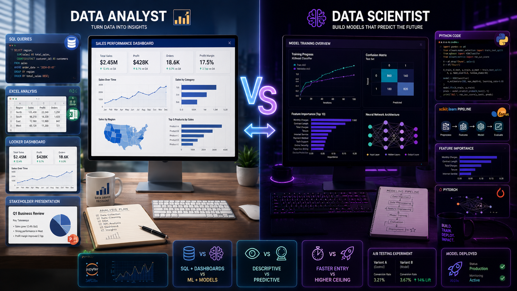 Data Analyst vs Data Scientist in 2026 — Which Career Is Right for You?